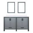 thumbnail image 4 of Ziva 60 in W x 22 in D Dark Grey Double Bath Vanity, Cultured Marble Top and 22 in Mirrors, 4 of 8