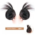 thumbnail image 2 of Extensions de Cheveux Synthétiques Raides Chignon Postiche Pince à Cheveux Queue de Cheval, 2 of 6