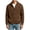 Coffee, variant on Josdec Men Waffle Knit Lapel Cardigan Jacket, Solid Color Long Sleeve Button Front Outerwear, Casual Fall Winter Layering Tops S-5XL
