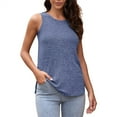 thumbnail image 6 of BVOFAR Women's Knit Tank Tops Solid Color Crewneck Shirts Trendy Casual Sleeveless Blouses Summer Beach Tunic Tees, 6 of 6