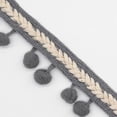 thumbnail image 4 of Ribete de felpa con flecos Sunnimix cinta bor banda DIY gris pompones para coser, 4 of 6