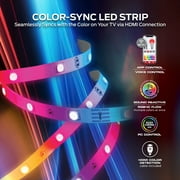 Monster Smart LED Strip Lights for TV, Multicolor LED Lights for 55-85 Inch TVs, Sound Reactive, App Control