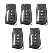 5x Xhorse Universal Wired Flip Remote Key Toyota Style Key 4 Button XKTO10EN