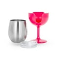 thumbnail image 3 of Camco Life Is Better at the Campsite 8oz Wine Tumblers | Kitchen Grade Stainless Steel, Pink and Teal | 2-Pack (51915), 3 of 10