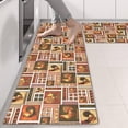 thumbnail image 2 of Kitchen Rugs Sets Of 2,Patchwork Chicken Pattern Anti Fatigue Kitchen Mat Rugs Non Slip Washable,Decorative Kitchen Floor Mats for Kitchen,Sink,Laundry,17"X47", 2 of 5
