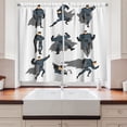 thumbnail image 2 of Ambesonne Superhero Kitchen Curtains, Superpowered Hero, 55"x45", White Grey, 2 of 3