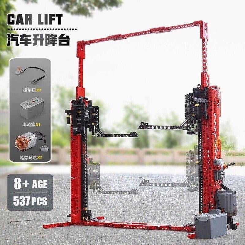 RC Motorized Car Lift MOC Building Blocks Sets Lifter DIY Model Bricks Toys Gift