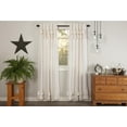 thumbnail image 2 of VHC Brands Simple Life Flax Solid Color Cotton Linen Blend Farmhouse Curtains Rod Pocket Hanging Loops Panel Pair, Antique White Light Creme, 2 of 8