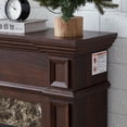 thumbnail image 6 of CQSXDA Stacked Stone Electric Fireplace with Mantel, Freestanding Heater Featuring Remote Control Timer and LED Flame, 6 of 11