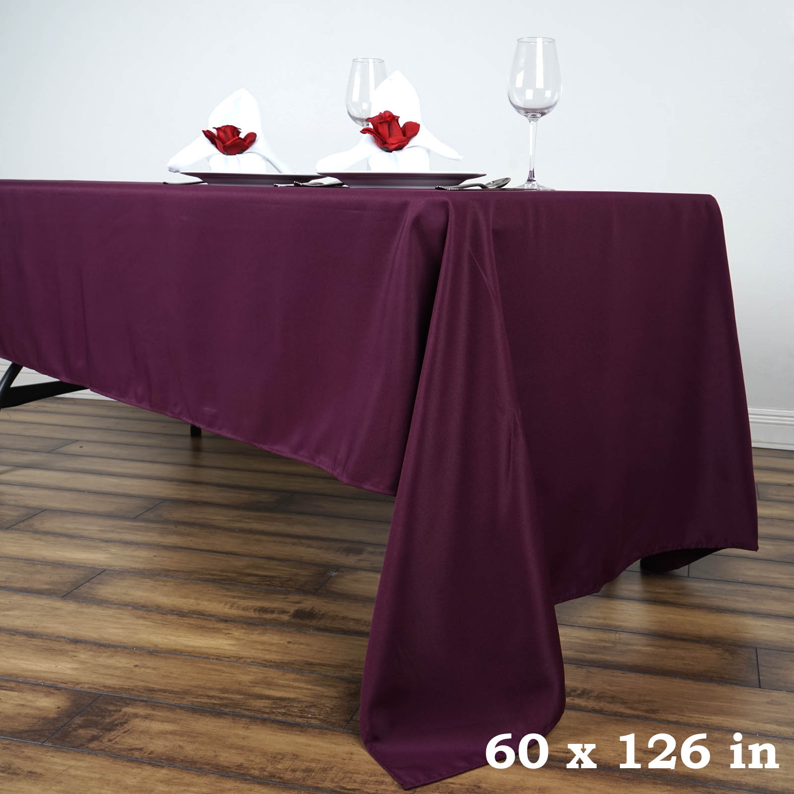 BalsaCircle 60 X 126 Rectangular Polyester Tablecloth For Party