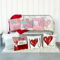 thumbnail image 6 of Valentine''s Day Pillow Covers 18x18 Inch Set of 4 Heart Truck Decor Pink Stripe Throw Pillow Covers Valentine''s Day Cushion Case Decoration for Home Sofa Couch Chair 162, 6 of 6