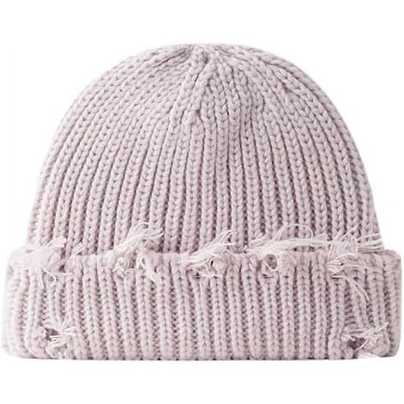 LinYooLi Y2k Beanie for Women Crochet Hats Holes Beanies Hat Grunge Accessories Emo Slouchy Warm Men Knitted Hats