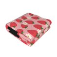 thumbnail image 2 of KLL Strawberry And Flowers Print Fleece Throw Blanket, Horizontal Fleece Bedding Cute Soft Blankets Comfy Fleece Flannel Plush Home Decor for Couch & Bed -40"x30", 2 of 9