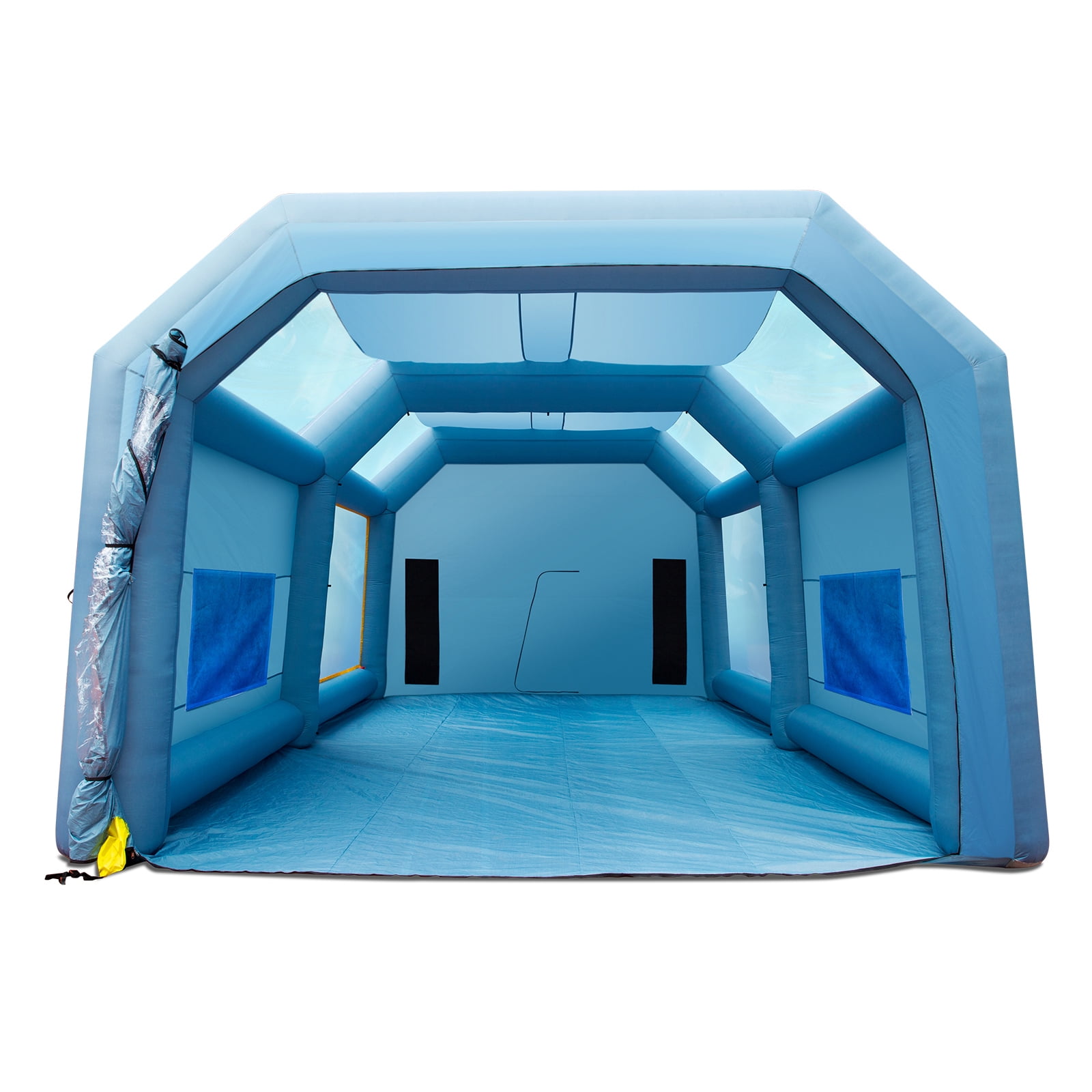 KFFKFF Inflatable Paint Booth, Dimensions 33x20x13ft, Dual Blowers with 950W+1100W Capacity, Spray Booth Tent, Air Purification System for Vehicle Storage Tent Workspace Motorbike Shelter