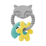 Dr. Brown's Learning Loop Fox, Multi-Texture Baby Teether Rings, 100% Silicone, 3 Months+, 1-Pack