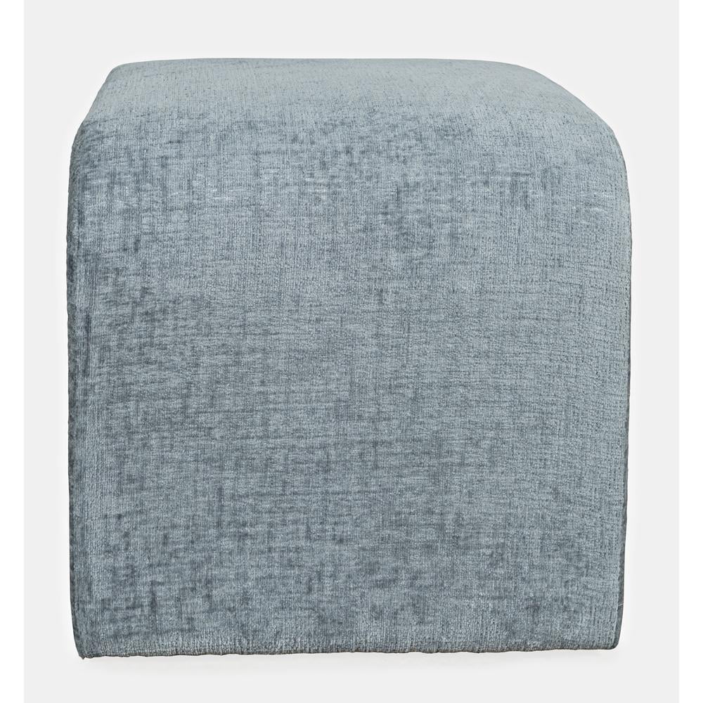 Jofran Modern Curved Upholstered Waterfall Jacquard Petite Ottoman Bench - Set of 2