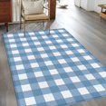 thumbnail image 4 of 3x5 Washable Area Rug, Sky Blue Plaid Non-Slip Rectangle Rug for Living Room Bedroom, Sky Blue Gradient Indoor Low Pile Floor Mat for Home Decor, 4 of 9