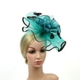 thumbnail image 6 of Baberdicy Women's Dual Fascinator - Clip & Headband Convertible - Wedding/Church Hat - Feather & Mesh Design - Value Pack Green,One Size, 6 of 8