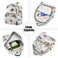 thumbnail image 5 of FORMRS Mini Backpack Purse for Women Quilted Travel Daypack Casual Shoulder Bag, Cartoon Red Houses, 5 of 7