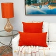 thumbnail image 2 of Parkland Collection Transitional Solid Orange Square 20" x 20" Pillow, 2 of 7
