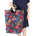thumbnail image 4 of Yayeee Freestanding Laundry Hamper with Handle Collapsible Large Storage Basket for Clothes, Serene Floral Pattern, 4 of 7