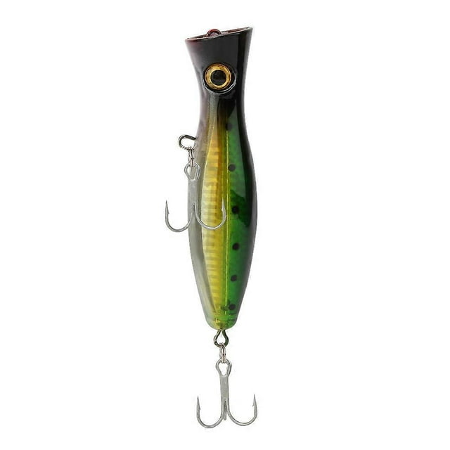 13cm Artificial 3D Eye Fish Bait Sea Fresh Water Fishing Lures with Hook (White & Green)