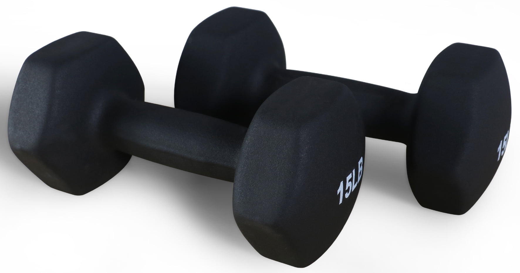BalanceFrom All-Purpose Color Neoprene Coated Dumbbells, 15 lbs Pair