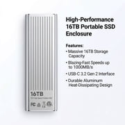 16tb Portable External Hard Drive 3in Usb3.0 To Enclosure, Portable Exrnal Hard Dries 16tb,Blue