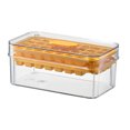 thumbnail image 2 of Sunjoy Tech Ice Tray with Lid Bin for Freezer Ice Cube Mold Spill-Resistant Easy Release Ice Molds for Whiskey Cocktail Tea Coffee Seal Ice Cube Maker, 2 of 8