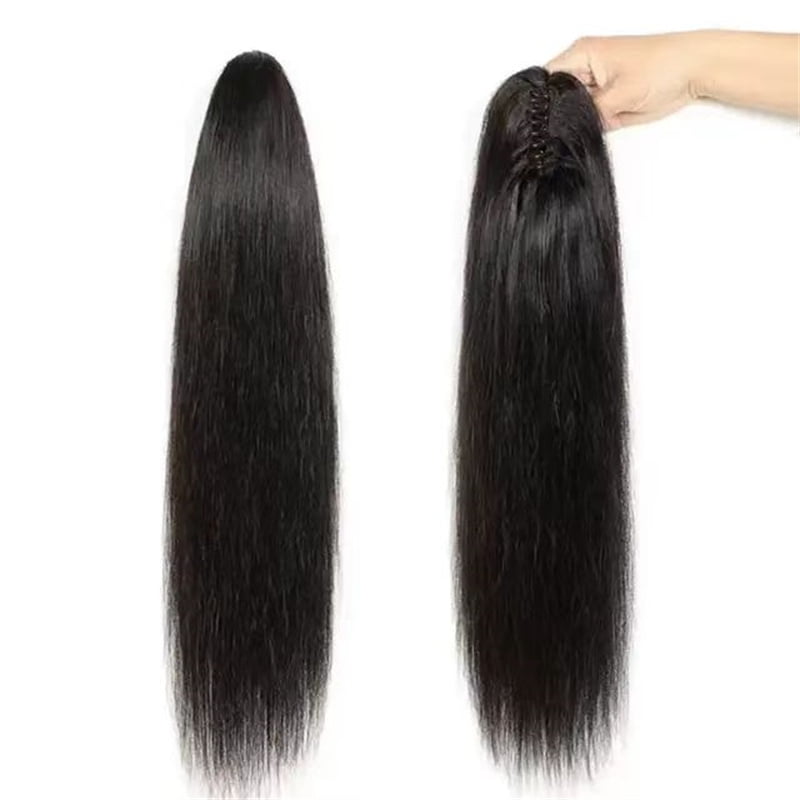 Synthetic Wig, ponytail clip, extra long temperament, natural long hair, ultra light and high ponytail, long straight hair