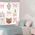 thumbnail image 4 of Preppy Pink Western Tapestry, Cowgirl Room Decor, All Y'all Are Welcome Western Girly Aesthetic Tapestries Wall Blanket for Girls Bedroom Dorm Apartment Decor, 4 of 5