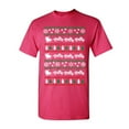 thumbnail image 1 of Tee Hunt Santa Biker Christmas T-Shirt Ugly Sweater Style Xmas Funny Men's Novelty Shirt, Hot Pink, 5X-Large, 1 of 5