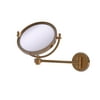 8-in Wall Mounted Make-Up Mirror 3X Magnification in Brushed Bronze