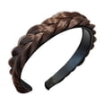 thumbnail image 1 of Diademas trenzadas para mujer, diadema trenzada con dientes antideslizantes para pelo sintético, diadema trenzada para niñas, 1 of 3