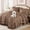 Amber Brown, variant on Queen Comforter Set Dark Purple, Ruffle Shabby Chic Bedding Set Farmhouse 7 Pieces, All Season Fluffy Bed in a Bag with Sheets, Pillowcases & Shams