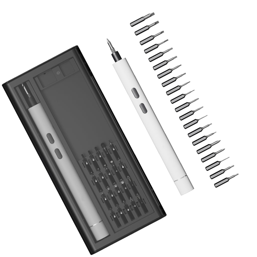 High Speed Electric Screwdriver With 160RPM Motor and 20 Piece Bits Suitable for Electronics Repair and Home Maintenance