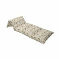 thumbnail image 4 of Paisley Floor Pillow Lounger Cover, Floral Patterns with Paisley Inspired and Tulips Persian Hippie Art, Nap Mat Printed Fabric Case for 5 Pillows, 88" x 27", White Chocolate Umber, by Ambesonne, 4 of 5