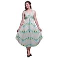 thumbnail image 1 of Bimba Robe Midi Bohème Sans Manches Imprimée Teinture sur Nœuds pour Femmes - Moyen, 1 of 1