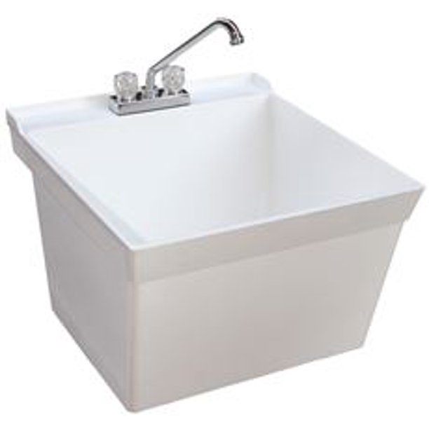 Swan Mf4F Veritek WallMounted Laundry Tub, 233/8 D X 215/8 W In
