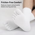 thumbnail image 4 of 12 Pairs Mens Cotton Five Finger Crew Toe Socks, Athletic Running Separate Toe Socks for Hiking Training Daily Wear, Moisture Wicking, 4 of 7