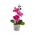 thumbnail image 1 of Flores artificiales de orquídeas Cateissary decoración Morado oscuro, 1 of 6