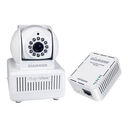Diamond PlugnView Remote Baby Monitoring Internet Night Vision Security Camera kit - Baby monitoring system - 1 camera(s) - CMOS