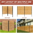 thumbnail image 5 of Slsy Air Conditioner Fence, 2-Panel Pool Equipment Enclosure, 36" W x 44" H Privacy Screens Fence Panels with Metal Stakes, Wood Trash Can Fence Privacy Fence Panel for Outside, 5 of 8