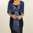 thumbnail image 2 of LEKODE Shawls and Wraps for Evening Dresses Long Shawl Gauze Scarf Lightweight Shawl Scarves for Women Lightweight Shawl for Dress Scarf for Women Navy One Size, 2 of 4
