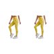 thumbnail image 3 of Minnieouse Mujeres Butt Leggings Tie Dye Pantalones largos sin costuras Push Up Hip Lift Pantalones de chándal de cintura alta Medias para correr Amarillo XS 2piezas, 3 of 6