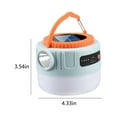 thumbnail image 3 of Solar Powered Outdoor Lamp | Remote Control | 3-in-1 Flashlight & Emergency Power Bank | Rechargeable | ABS | 1200mAh | 10W | Camping Garden Lighting | USB Charging | Sky Blue, 3 of 9