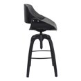 thumbnail image 3 of Armen Living Vanessa 32" H Simili Cuir Extra Grand Tabouret Réglable en Gris, 3 of 6