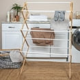 thumbnail image 3 of Household Essentials Large Folding Clothes Drying Rack, Bamboo Drying Rack, Sturdy Frame, Vinyl-Coated Dowels, 29 Feet of Drying Space, Folds for Storage, 3 of 4