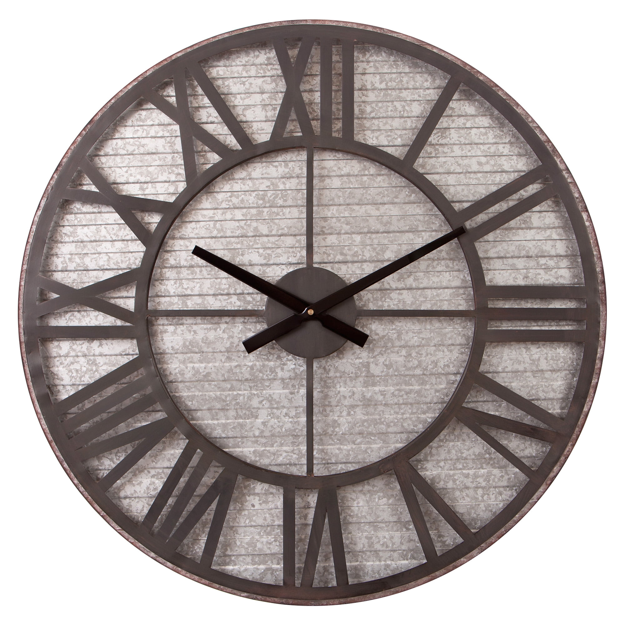 Farmhouse Clock Rustic Country Shabby Chic Distressed Vintage Style Wall Decor 