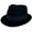 Black, variant on 100% Wool Felt Panama Fedora Hat Short Brim Trilby Flat Hat for Men Women - Black - no M decoration - size M